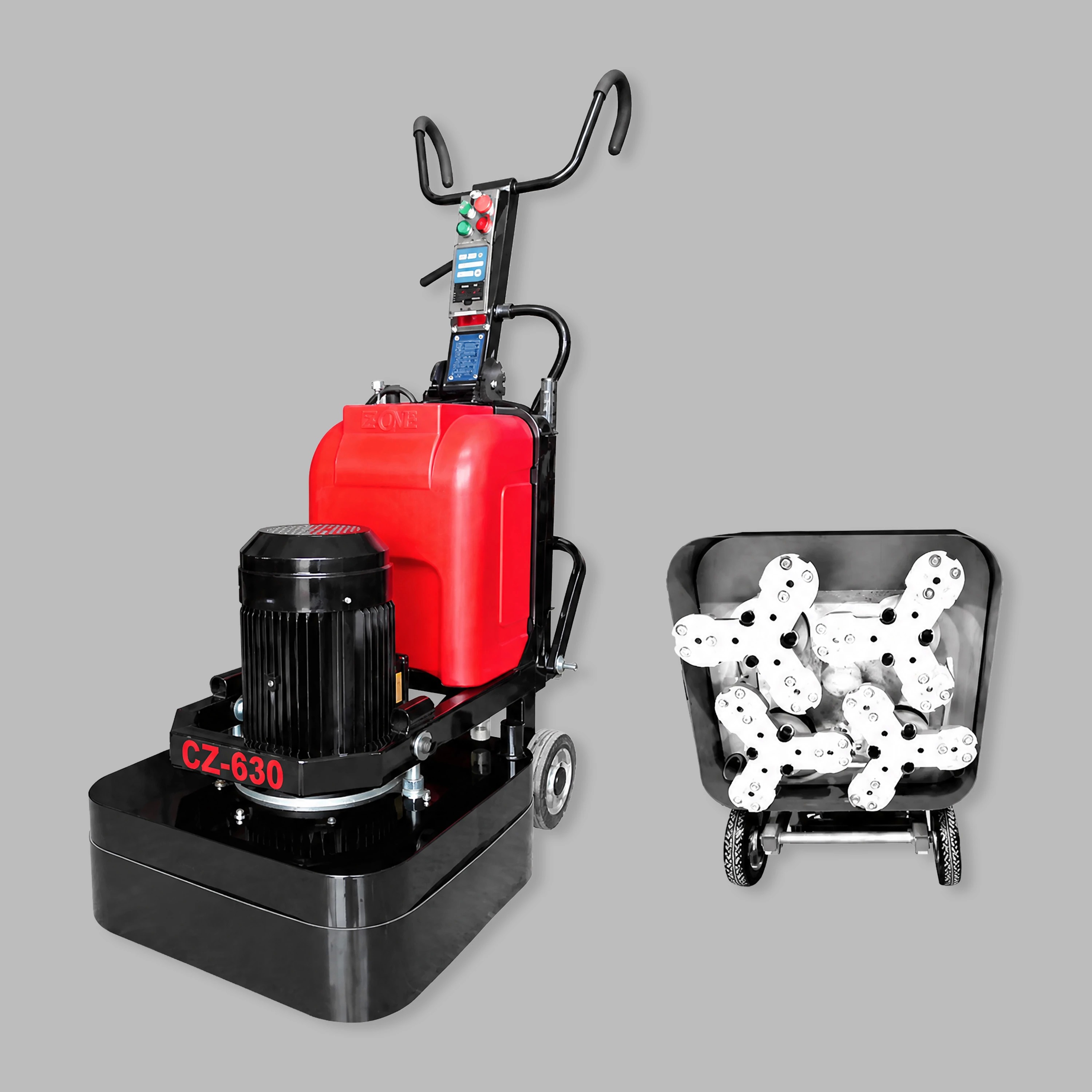 12-Head Stone & Floor Grinder 9.5kW | 630mm Dry Wet Polisher