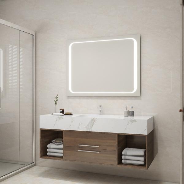 Impact de la marque Attention réfléchie Effect améliorant Miroir de salle de bain avec lumières Pour l'hôtel