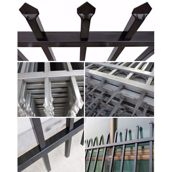 Steel Frame Fancy Ornamental Fence Panels Easily Assembled 6 Ft