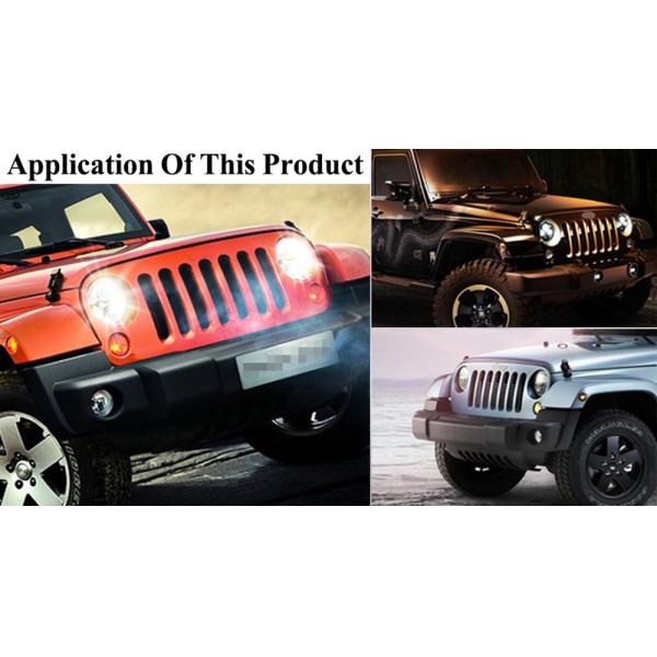 7 Inch LED Jeep Headlight With Halo Angel Eye Ring High Low Beam H4 Plug