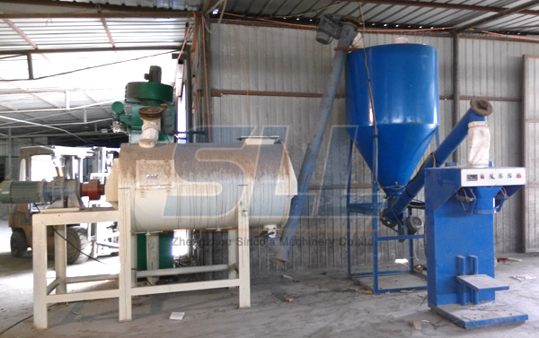 Automatic Feeding Dry Mix Mortar Production Line With River Sand Cement Fly Ash Material