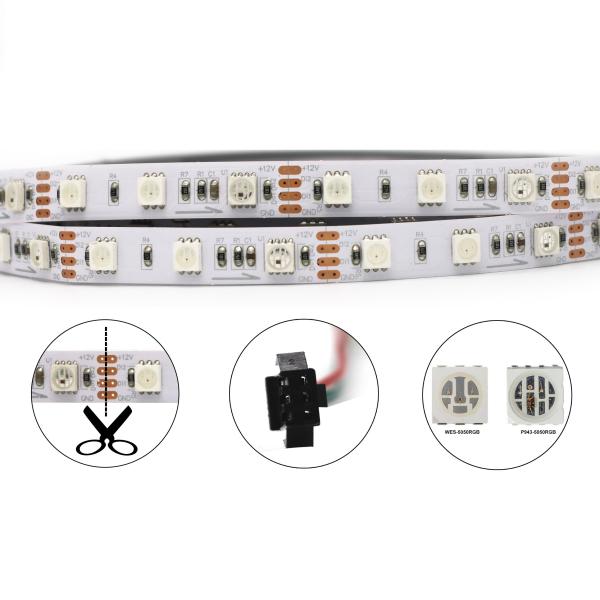 Individually Addressable Tira Ws2812b 5m 5050 Smd 60led Smart Programmable LED Strip