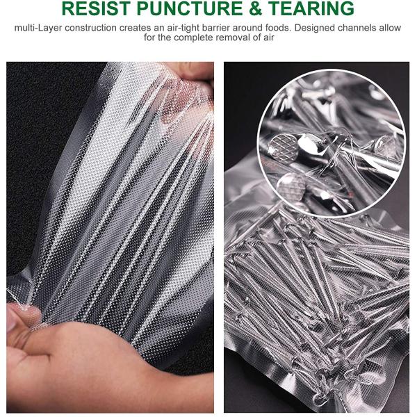 Transparent Three Sides Vacuum Sealer Food Bags Laminated Poly Nylon Vacuum Bags