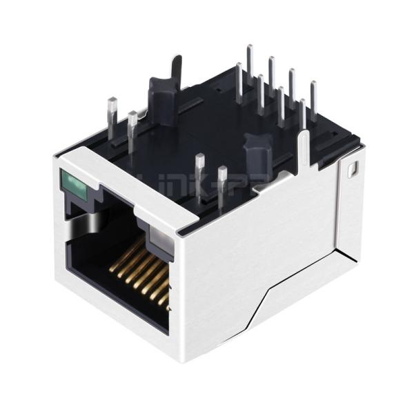 LPJ4092H7NL 10/100 Base-T Magnetics Jack RJ45 Female Connector Tab Down Yellow&Green/Green Leds