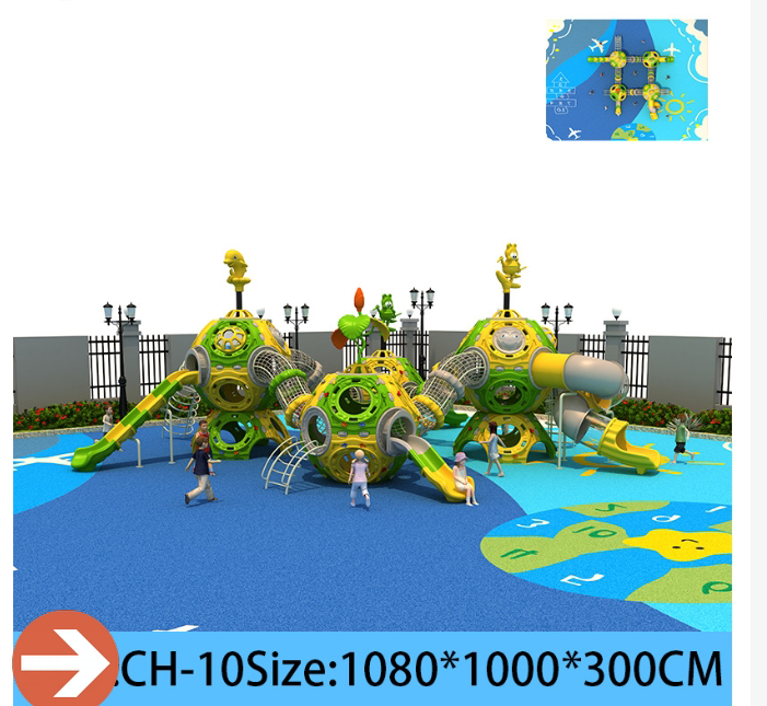 Space Capsule Theme Playground Equipment Custom web Climbers Swings  Plastic Slides for Parks  Kindergartens Safe & Child-Friendly​