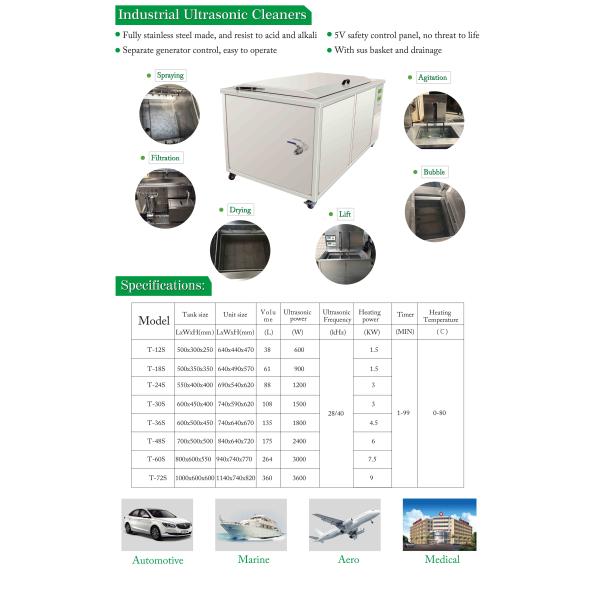 High Precision Industrial Ultrasonic Cleaner For Oil / Gas / Chemical Cleaning