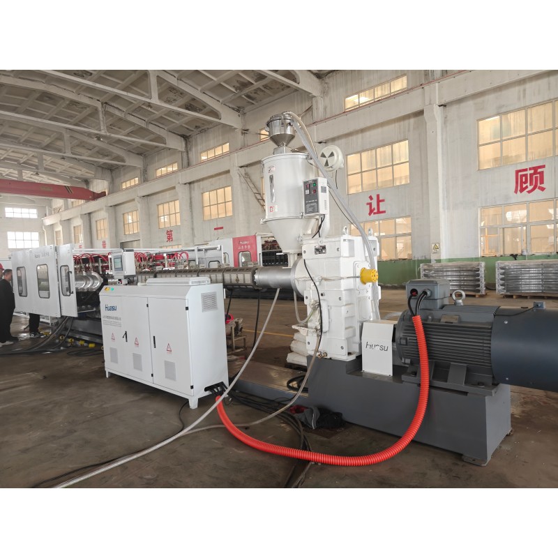 Double Wall Corrugated Pipe Extrusion Line Including Helical Gear Type and Max Pipe Diameter 1600mm Designed for Pipe Production