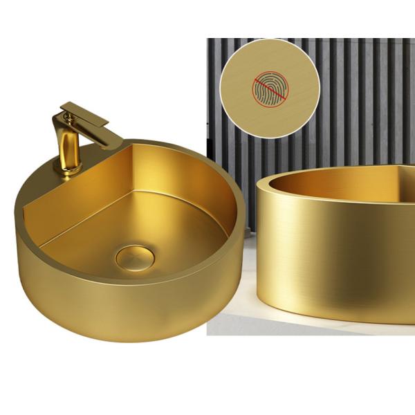 Modern Round Stainless Steel Vessel Sinks Stain Resistant Odor Resistant