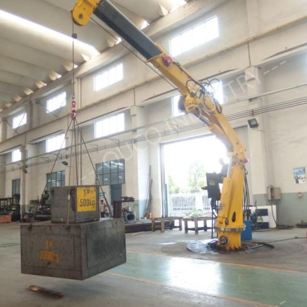 Steel Structure 2t Marine Cranes Hydraulic 6m Bending Boom For Offshore