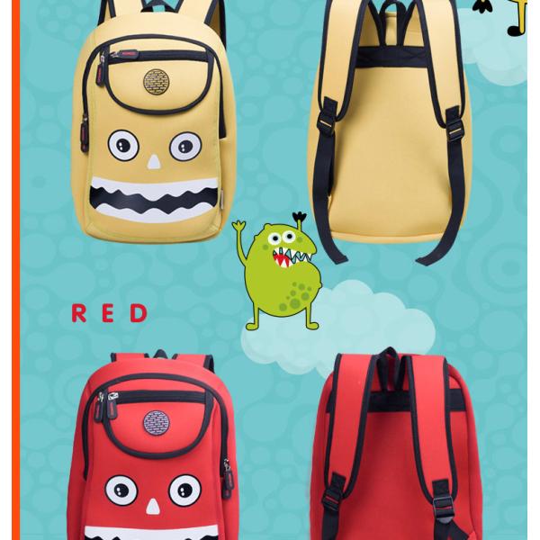 Waterproof Kids Monster Backpack For Baby Boy Backside Breathable Mesh