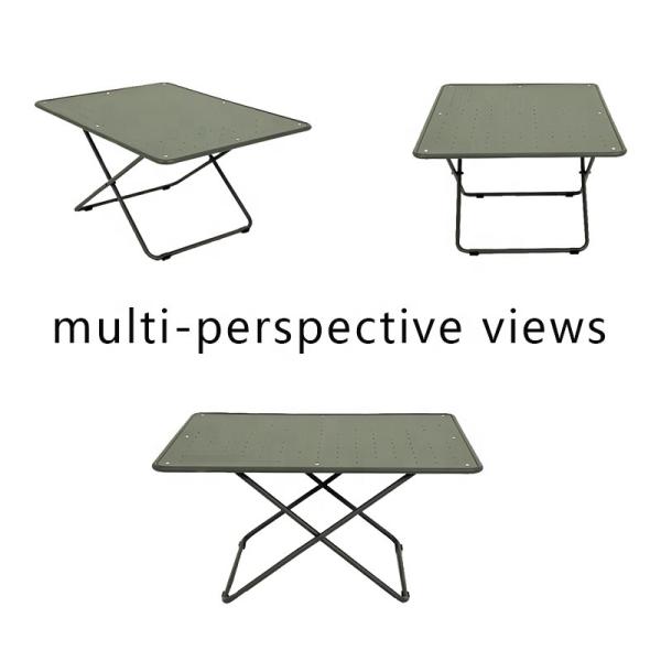 Portable Aluminum Camping Table 82x62cm Foldable 30kg Load