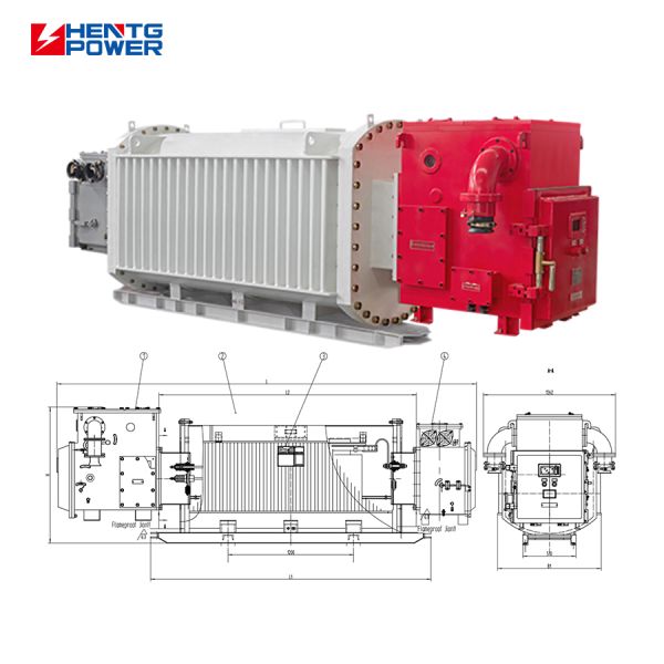 400kVA 3.3kV/0.66kV Flameproof Transformer for Underground Mining Equipment