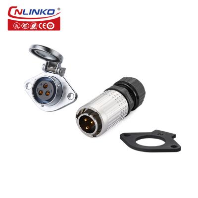 CNLINKO Waterproof Jack Shields E Bike Battery Power 3 Pole Connector Male 3 Pin Female 5 Pin Male and Female