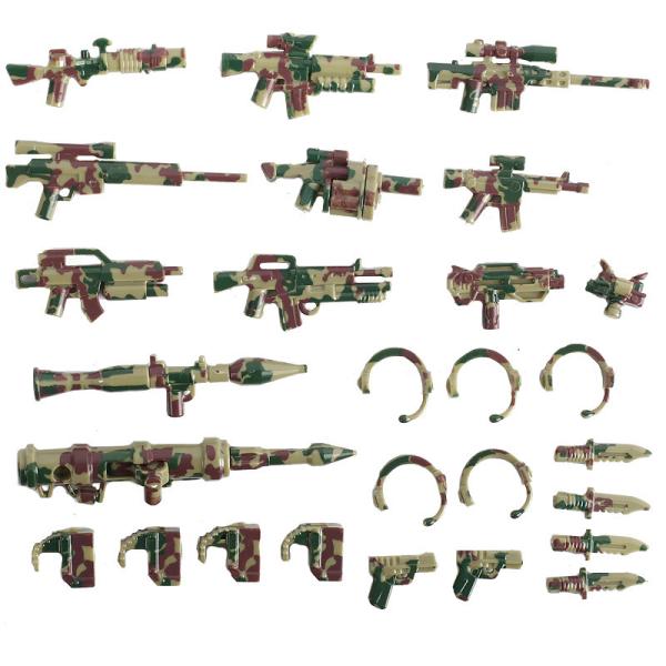 Mini figures combat and weapons accessories military shotgun sniper building blocks