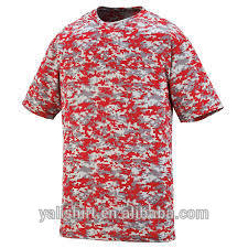 wholesale blank summer t-shirt dry fit soft high quality camo softball jersey