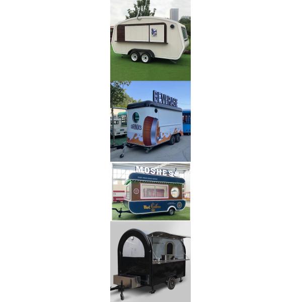 110v/220v Meat Processing Plants Drivable Crepe Trailer Food Truck Cafe with Full Kitchen
