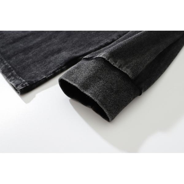 250Grams Washed Long-Sleeved Men's Sweater Retro Hip Hop Round Neck Sweater Fabric