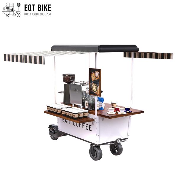 Four Wheel Electric Scooter Coffee Bike Cart IPX4 18KM/H