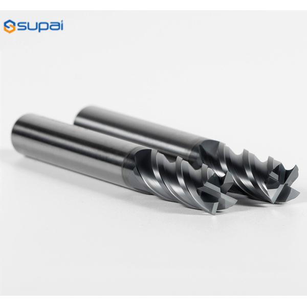 HRC50/55/60/65 4 Flute Carbide End Mill 3mm - 12mm Diameter For Stainless Steel