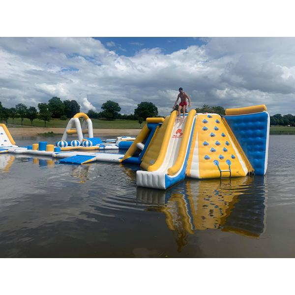 Auti - UV 0.9mm PVC Tarpaulin Inflatable Obstacle Course Water Park 24m*12.5m