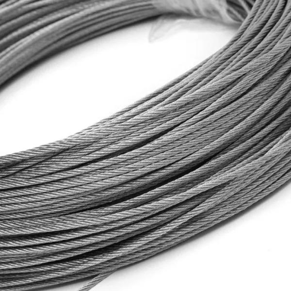 Cable de tension en acier inoxydable de 2 mm en acier cartonné de qualité acier inoxydable fil d'acier galvanisé corde d'acier pour clôture