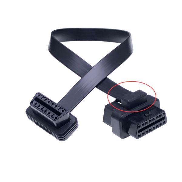 OBD Diagnostic Tool Customized 50CM Right Angle OBD2 OBDII OBD Male to Samsung 12PIN Ribbon Extension Cable
