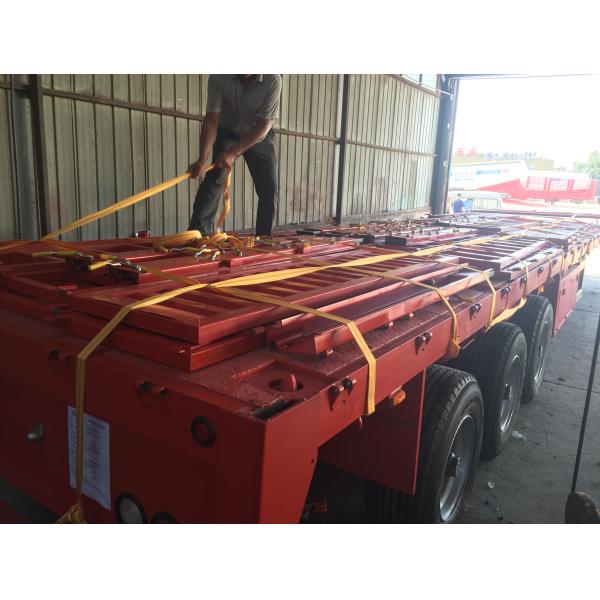 40 Feet Tri - Axles Lowboy Equipment Trailer With 12 Units Locks