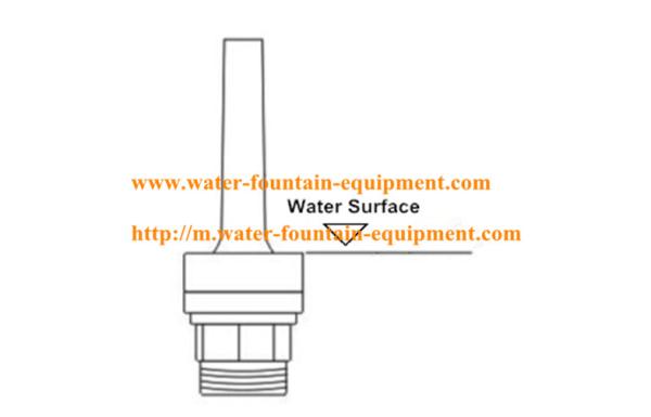 Adjustable Straight Water Fountain Spray Heads For Musical / Dancing Fountains