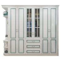 Cabinet faisant le coin en bois solide de cabinet de garde-robe de 220cm pour la chambre à coucher