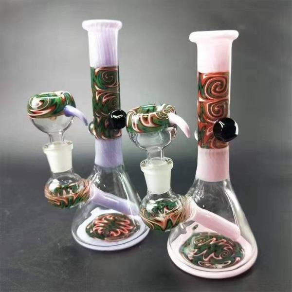 10inch Glass Hookah Smoking Pipe Beaker Water Pipes With Downstem