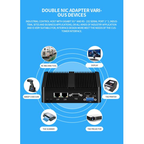 Сеть Fanless промышленного ПК CCC двойная хозяин компьютера 6 серий