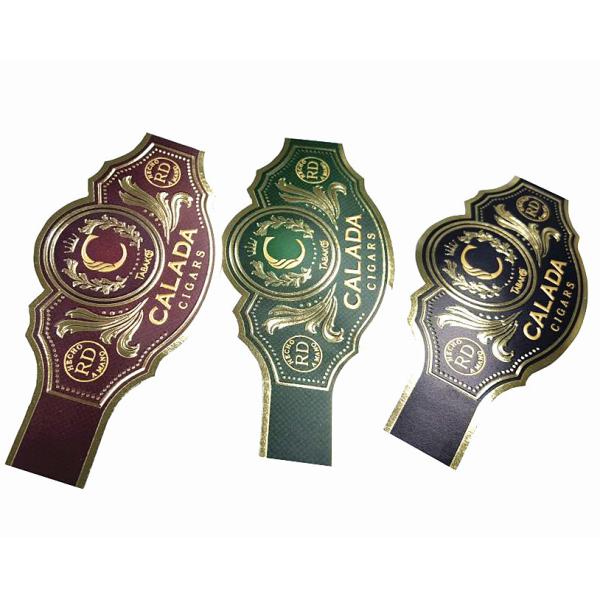 Etiqueta personalizada pegatina de venta caliente Etiqueta de cigarro pegatina en relieve Impreso de forma única UV Oro de cigarrillo Etiqueta adhesiva impermeable Etiqueta de dibujos animados Etiqueta de impresión