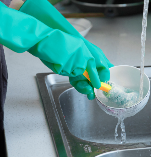 18 Mil Kitchen Xxl Nitrile Glove Green Flocked Lining Chem Touch Nitrile Gloves