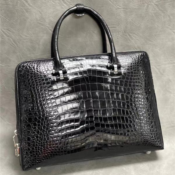 Exotic Real True Alligator Belly Skin Office Men's Briefcase Bag Authentic Genuine Crocodile Leather Male Large Handbag