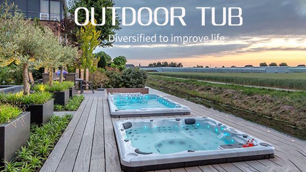 Large Adult Outdoor SPA Bathtub Massage Freestanding Whirlpool Bathtub With Balboa System