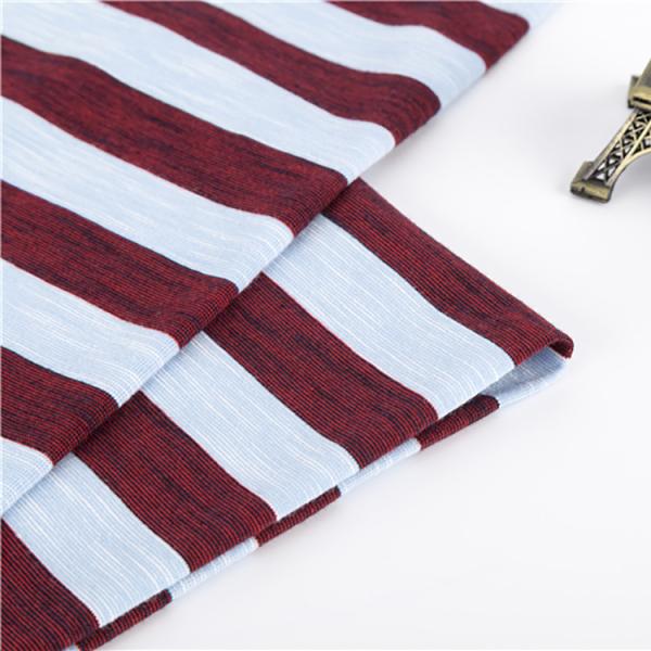 Hygroscopicity Striped Cotton Fabric Skin Friendly Texture For Casual Wear