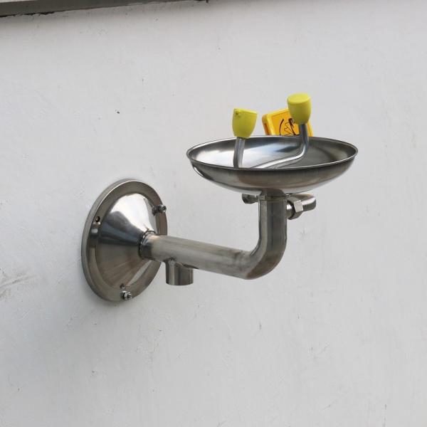Stainless Steel eyewasher Classic Wall Mounted Eyewash Station  for labs Safety Equipment round bracket