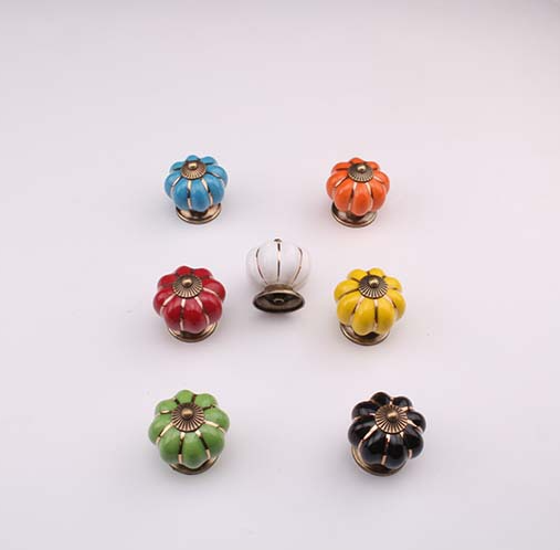 Ceramic Knob Vintage Zinc Cartoon Drawer Cabinet Coloured Door Handle