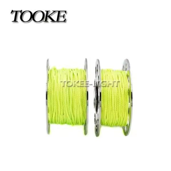 High Strength Diving Reel Stainless Steel Scuba Dive Reel With Green Nylon Line