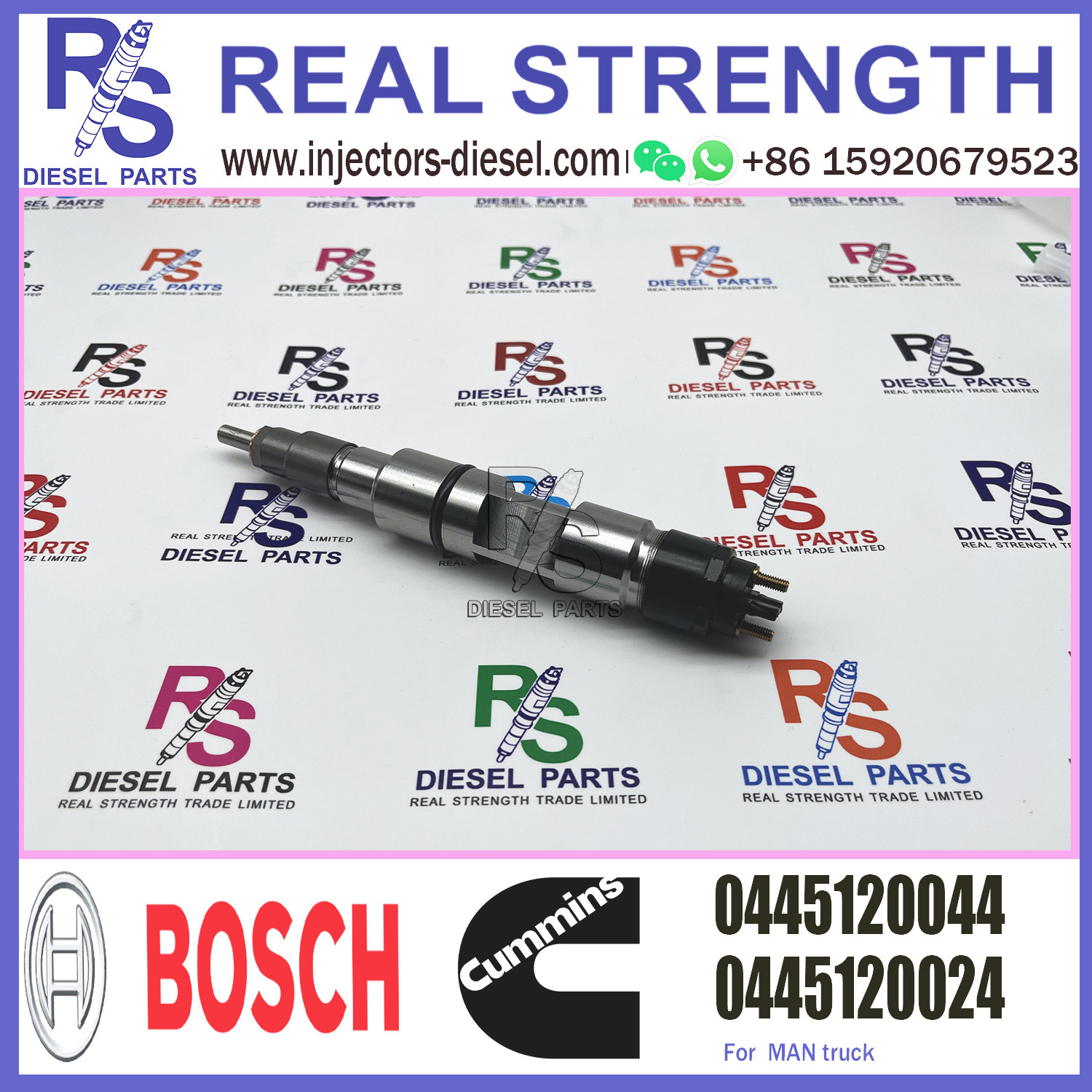 Инжектор 0445120044 коллектора системы впрыска топлива BOSCH дизельный для тележки TGA-24-480 ЧЕЛОВЕКА