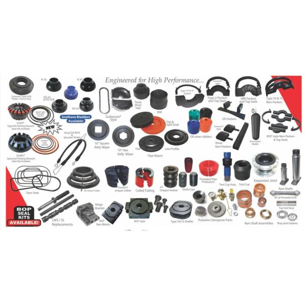 Drilling Well Control Blowout Preventer BOP Spare Parts Rubber RAM Seal