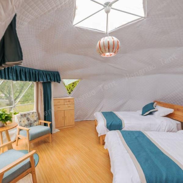 Resort Geodesic Dome Tent 13ft Q235 Galvanized Steel Pipe Eco Friendly Tents