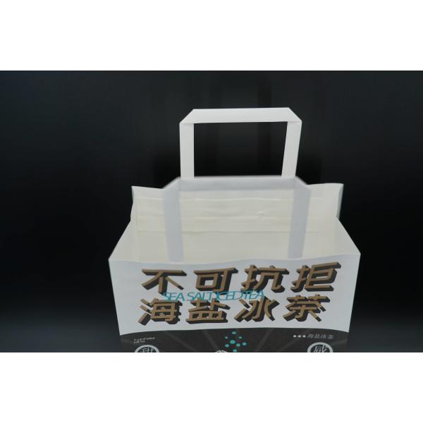 OEM Personalized Paper Bags Kraft White Paper Bags With Rope Handles