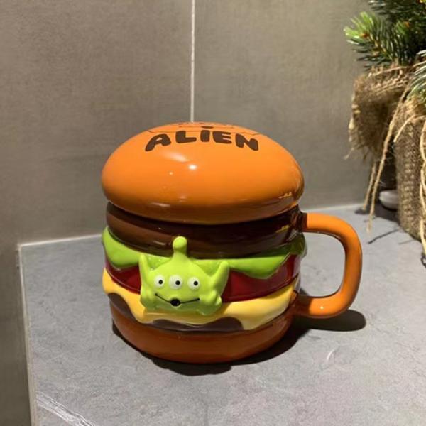 Пара завтрака керамическая кружка для кофе стерео с крышкой для чашки с водой