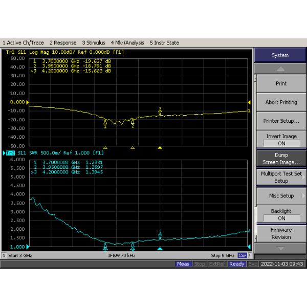 UWB CH2 3.7-4.2G 37700-4200M 10dbi Single Polarization Directional Antenna