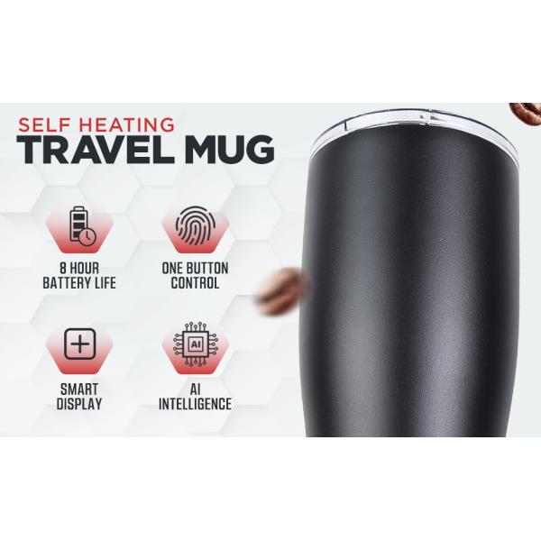 Coupe de café chauffée à LED à écran LED à température auto-ajustée pour une consommation directe pratique pour la voiture de voyage