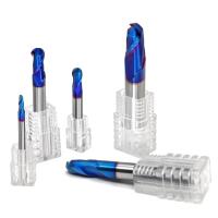 HRC 40 a extremo Mills Cutters Set ISO de la nariz de la bola del carburo de tungsteno 68