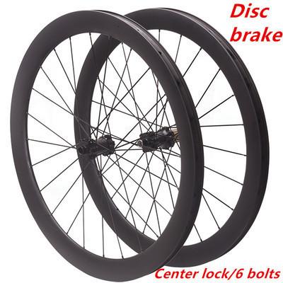 Clincher Rim 88mm Disc Brake Wheels Black Finishing 700C Rust Resistance
