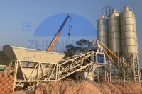 Centrale de malaxage concrète mobile commerciale, usine de traitement en lots concrète de 750L YHZS35