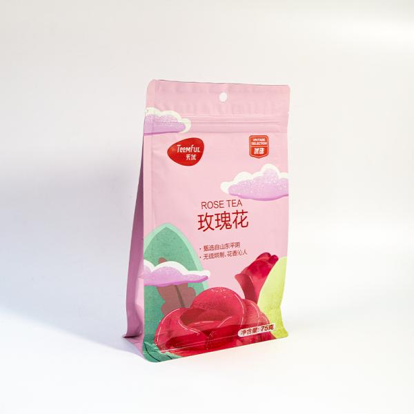 Cost-Effective Eight Sided Sealing Bag For Tea Packaging With Tear-Resistant And Custom Printing Bulk Order Discounts.